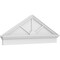 Ekena Millwork Peaked Cap 3 Spoke Architectural PVC Combination Pediment, 54"W x 20-3/8"H x 2-3/4"P (Pitch 6/12) PEDPC054X205PKC03 - alternate 1